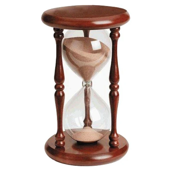 wooden hourglass