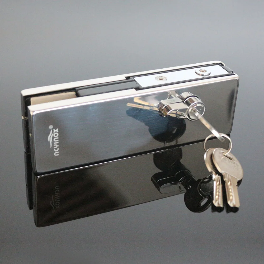 热销铸造不锈钢全身长圆形玻璃门底门缝锁中央玻璃门锁