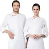 kitchen workwear cotton black white blue red uniforms restaurant baker chef uniforms barista cooker Ropa de chef