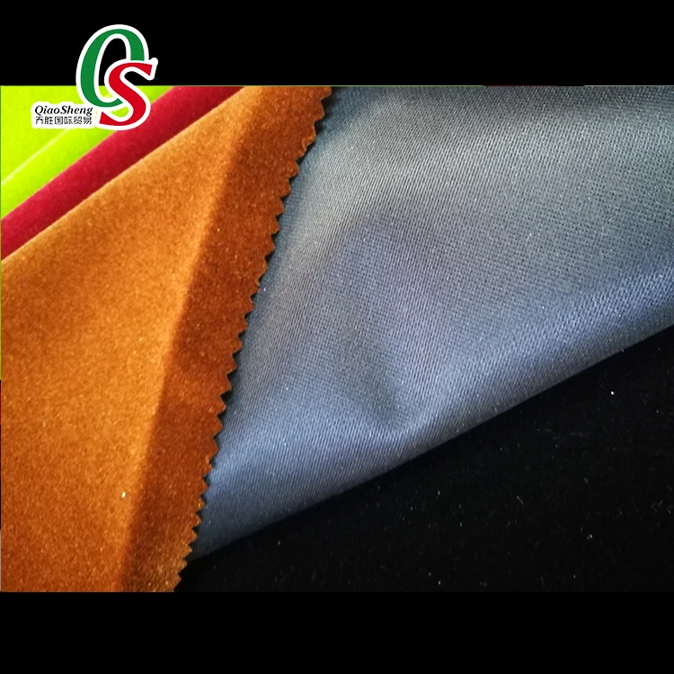100nylon Shiny Velvet Plain Dyed Warp Knitting Flocking Fabric For Shoes And Bags Buy Nylon