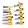 12pcs/set 1/4"/8mm Woodworking Milling Cutters Router Bit For Wood Tools