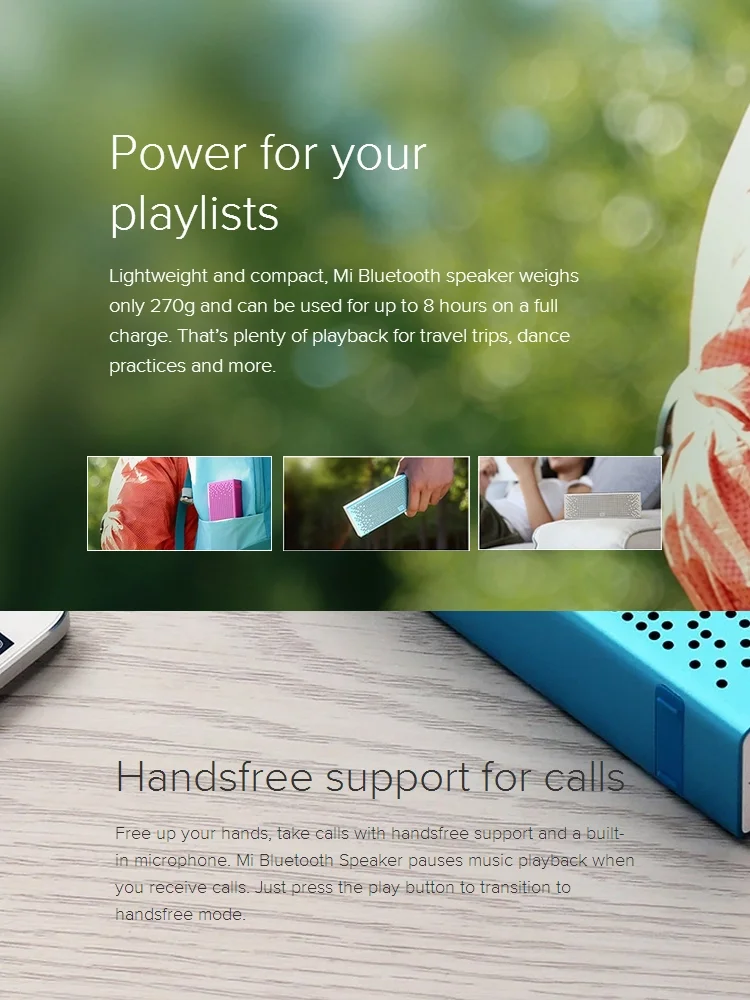 Original Xiaomi Mi Speaker Bluetooth Portable Mini Stack Mi BT4.0 speaker - ANKUX.COM