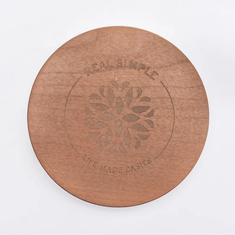 Brown wood lid for candle holder wholesales