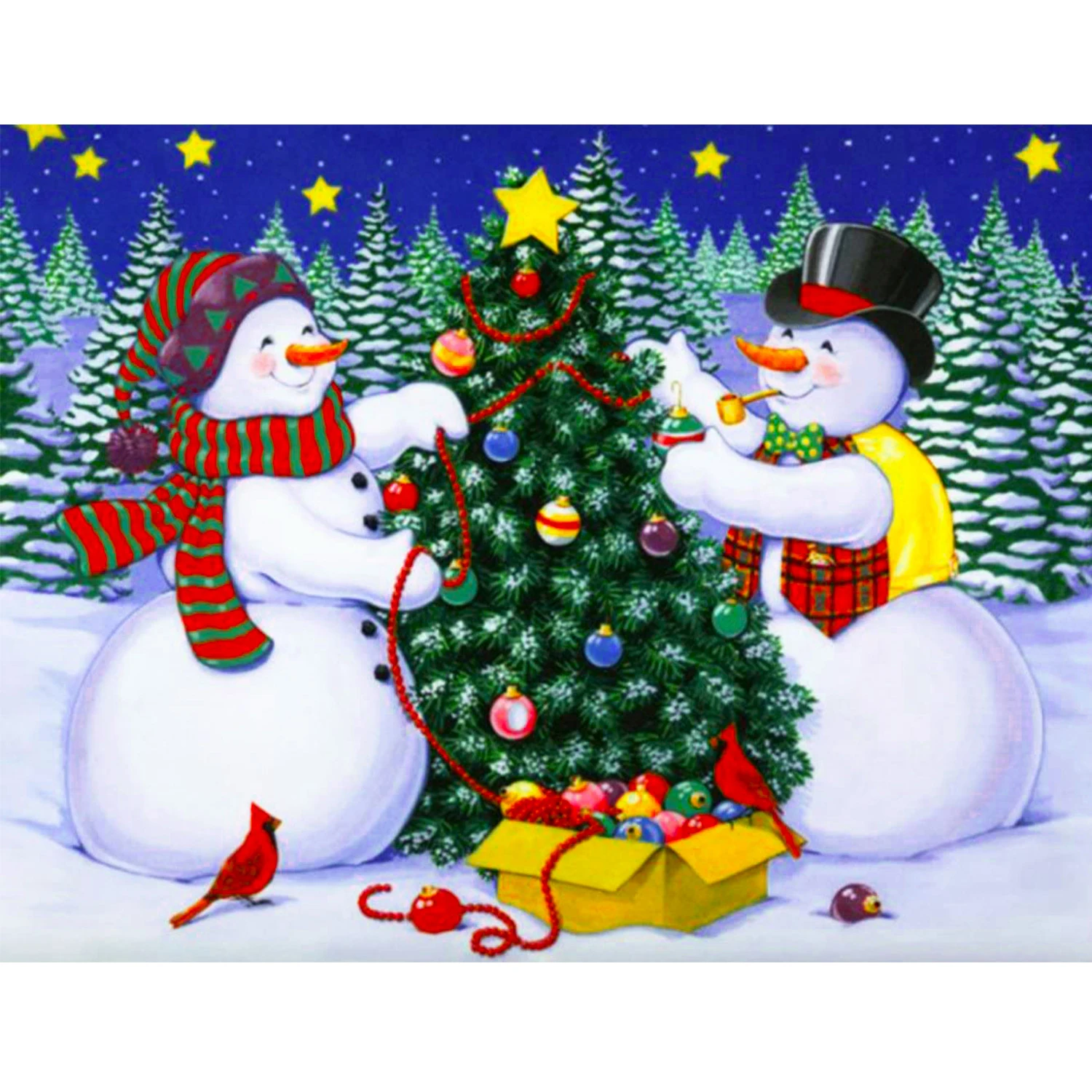 Navidad Muñeco de Nieve Gema imagen mosaico Kit de artesanía de arte