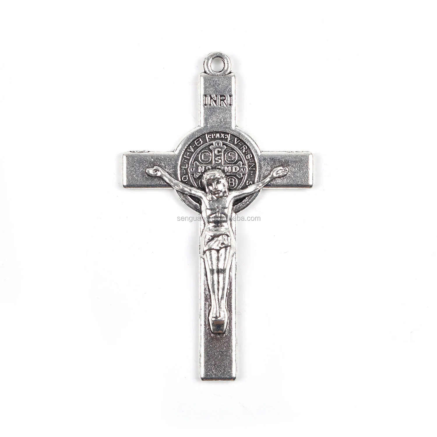 Wholesale Alloy Metal Catholic Crucifix Cross Pendant With Saint 