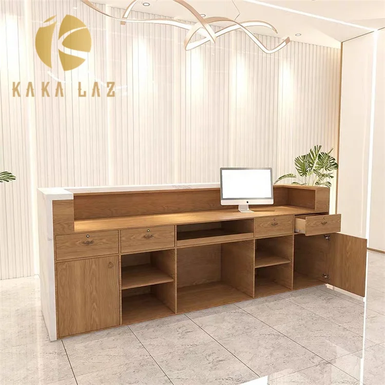 Wooden Salon Desk Set Modern Reception Picture Reception Desks For Salons Buy Reception Desks