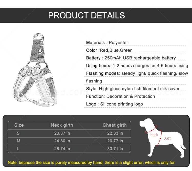 product-AIDI-2020 LED dog harness factory flashing light Personalized logo-img-1