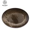 Wholesale Irregular Shape Brown 13 Inch Ceramic Tableware