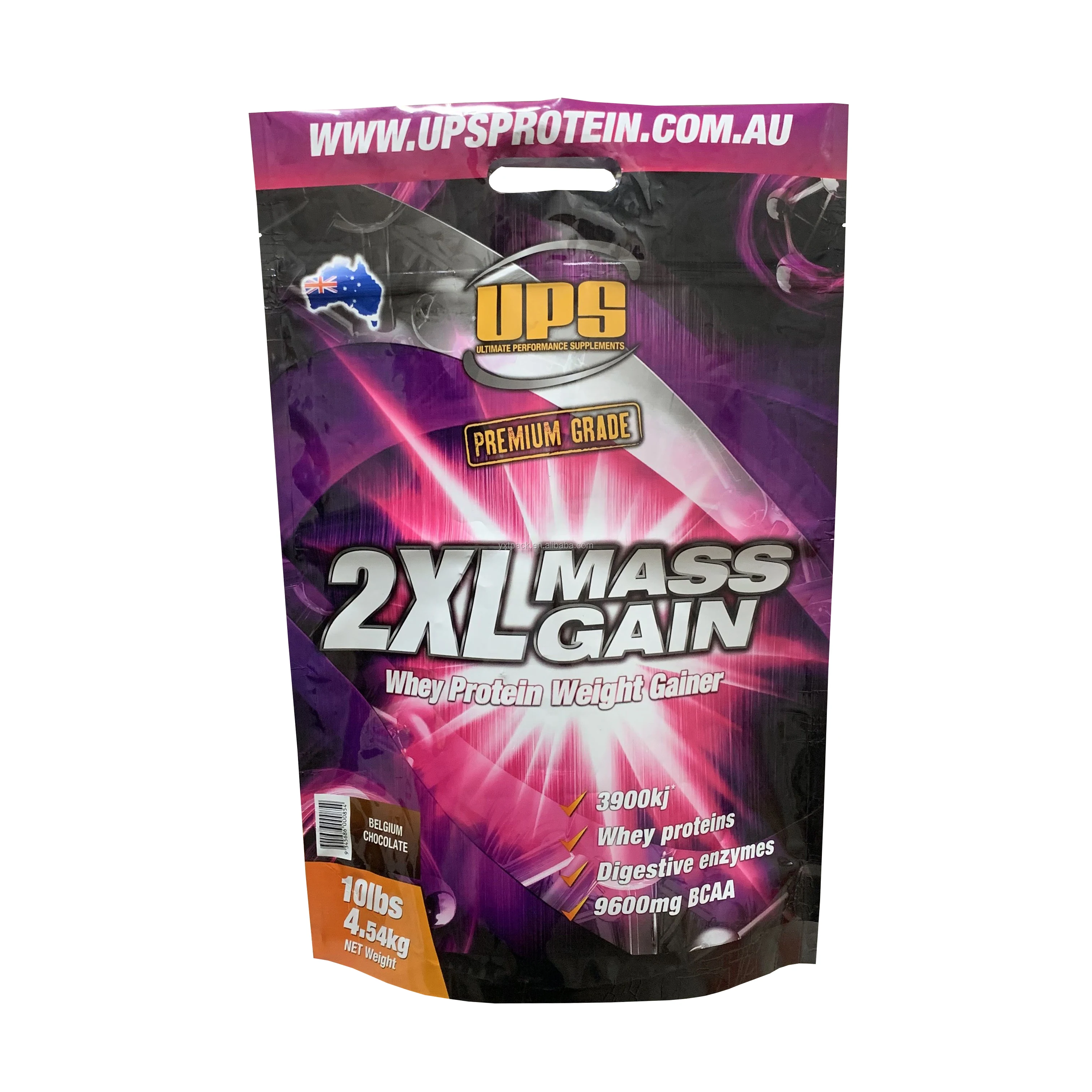 Aluminum Foil Own Pouch Bag Flat Bottom Stand Up Zipper Bag Popcorn Raisin Nuts Dry Fruit Plastic Food Packaging Bag