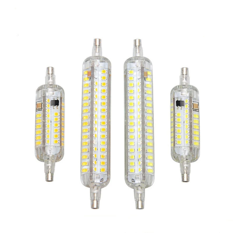 Silicone R7S 2835SMD LED light 110V 220V 78 118mm 10W 15W 1000LM/1500LM bulb lamp dimmable Horizontal plug lights