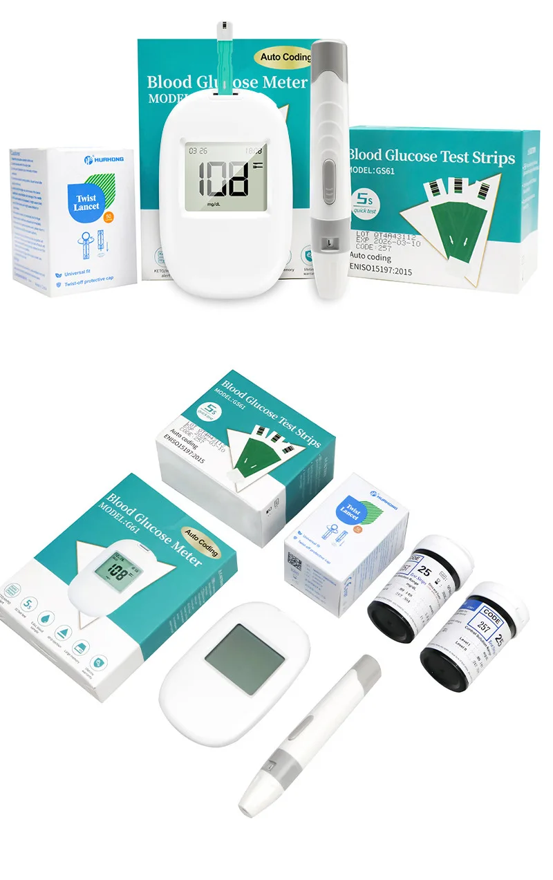 Home Blood Glucose Meter Veterinary Instrument for Measuring Blood Glucose Medical Tester with Test Paper Suit