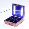 Aluminum trolley custom make up case with light mirror