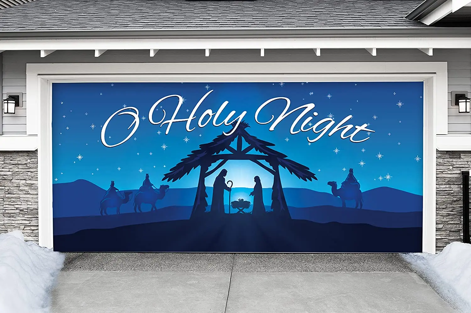 Dongdong Frohe Weihnachten Ornamente Garagentor Banner Outdoor Decor