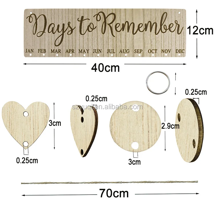 Amazon Top Seller Wood Crafts DIY Advent Wooden Calendar Handmade Gifts For Family Friends