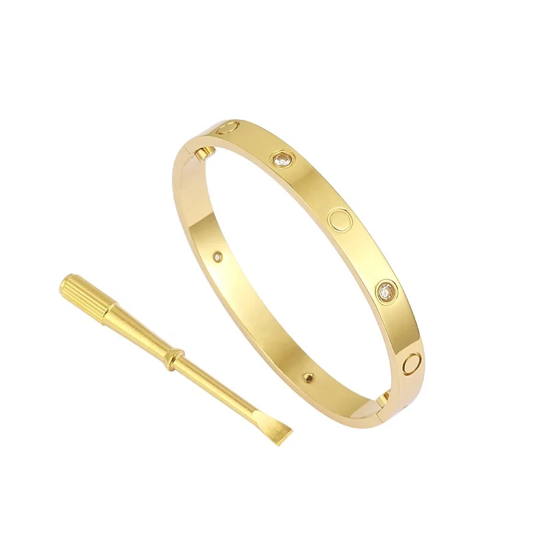 

Luxury Brand Jewelry Love tyle tainless teel Bracelet,2 Pieces