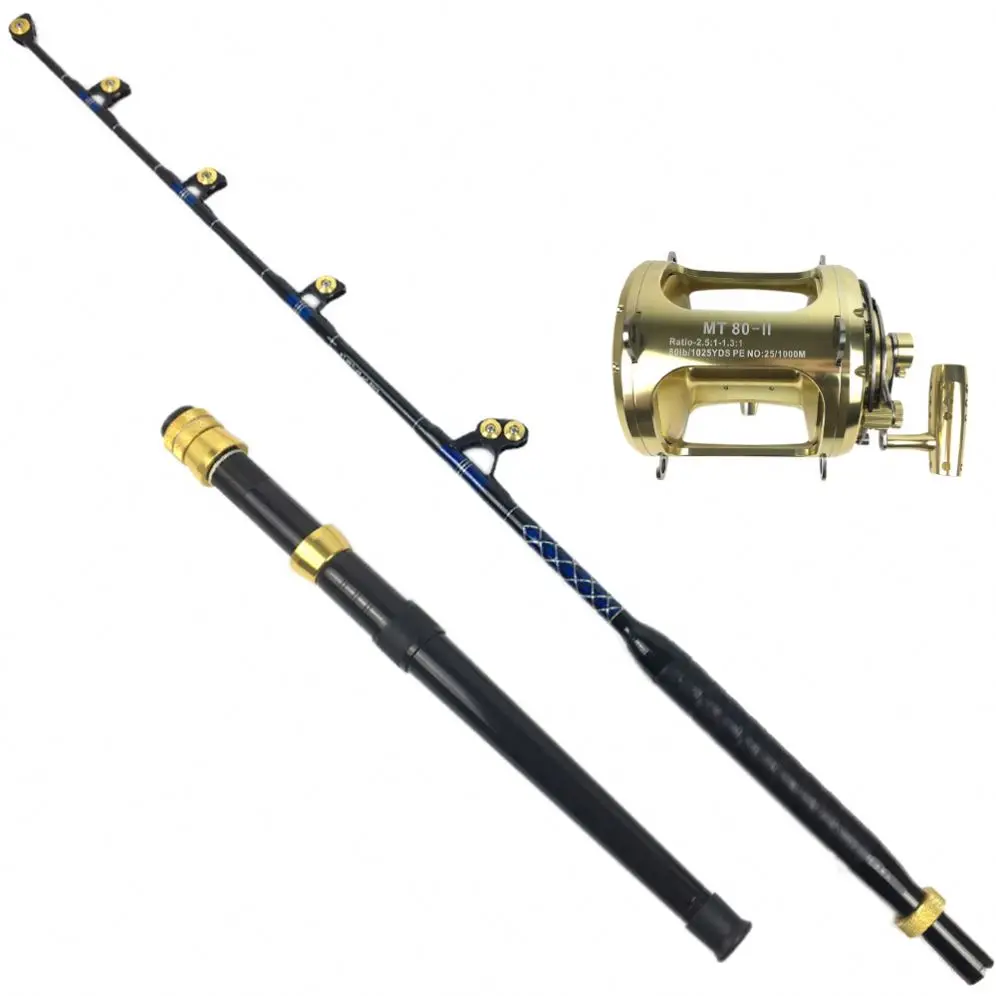 beach fishing rods and reels for sale Fiberglass Fishing Rod and Reel Combo for Deep Sea Trolling