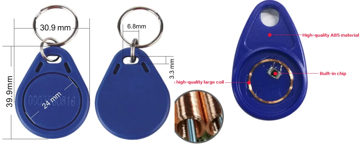 Uhf 868mhz~915mhz Abs Rfid Keyfob For Car Building Managing System ...