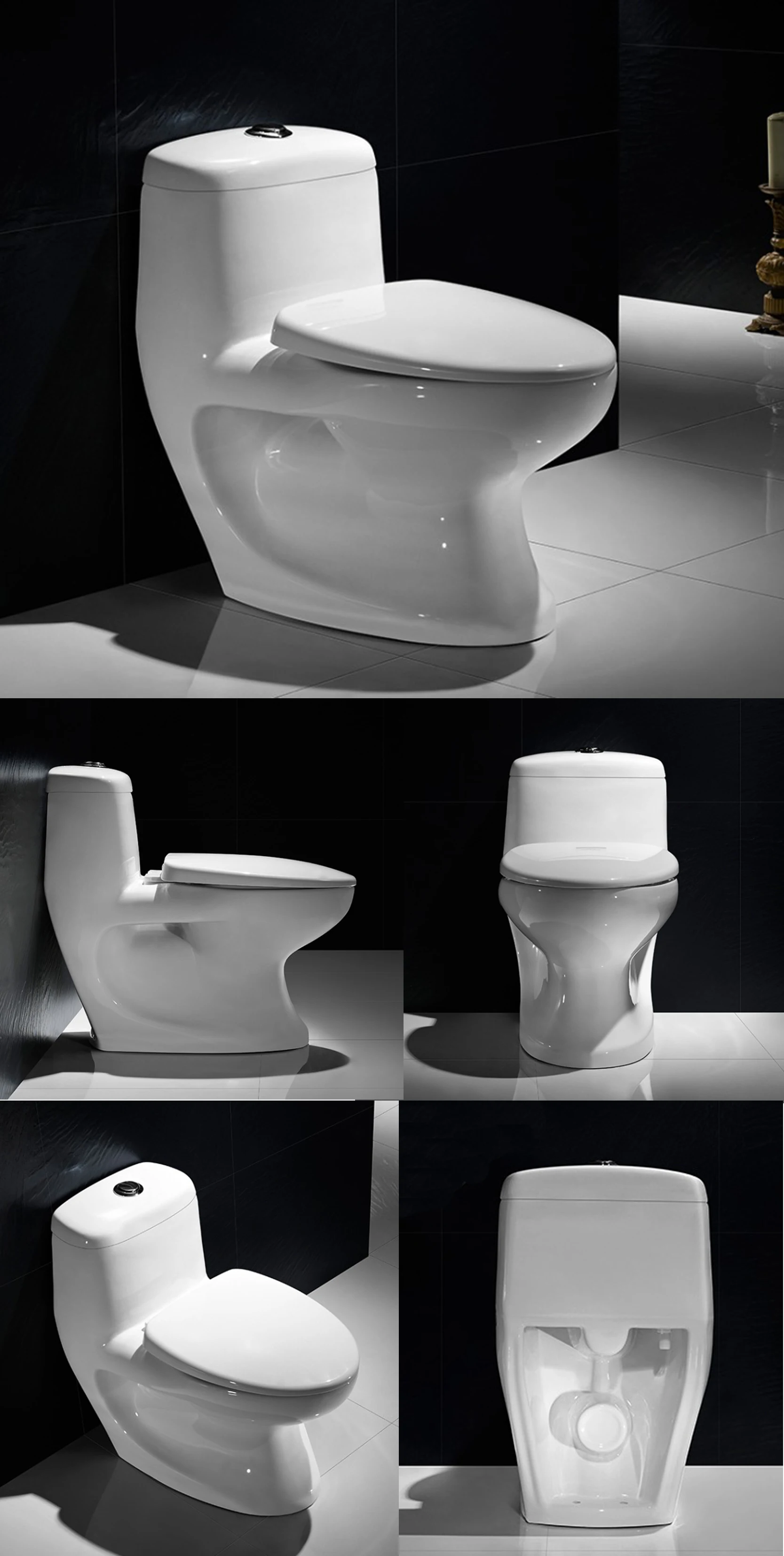1107 High End European Court Style Retro Design Bathroom One Piece Washdown Toilet