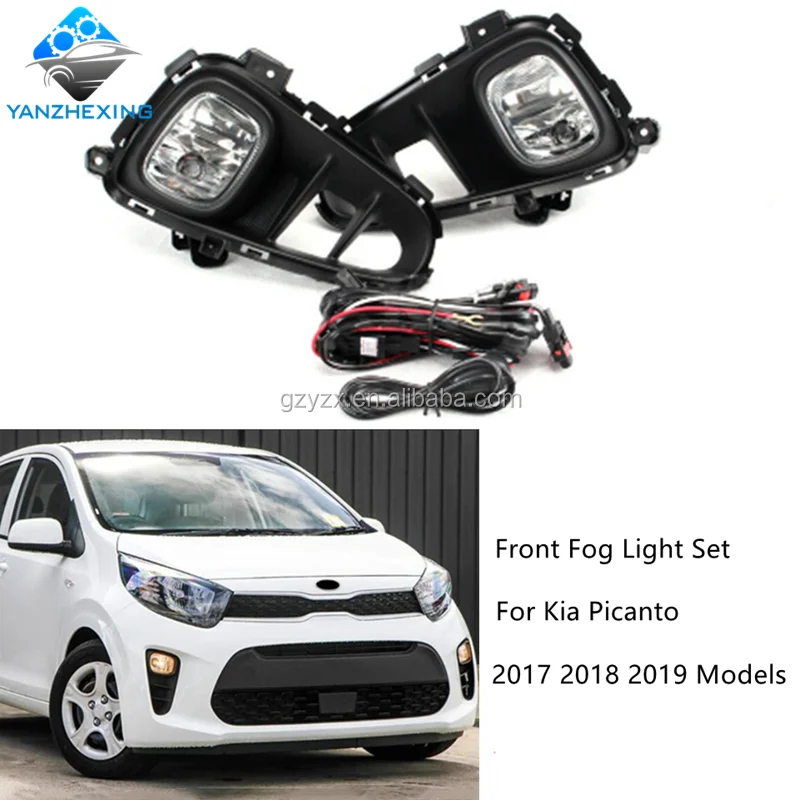 Front Car Bumper Fog Lights Assembly For Kia Picanto 2016 2017 2018 2019 /1Set