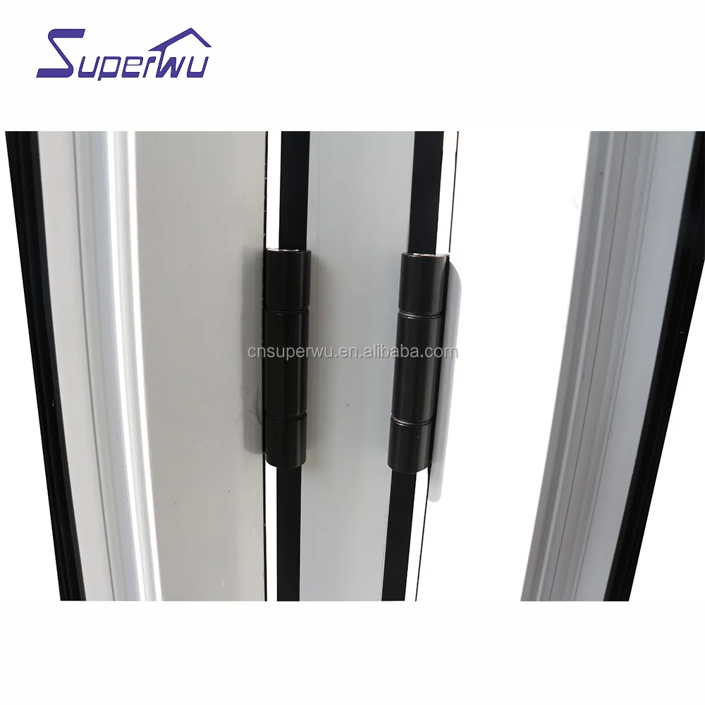 Folding Sliding Door System aluminum glass bi fold door double glazed aluminum folding door
