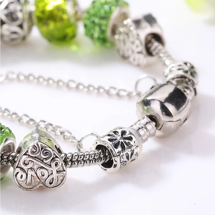 Brilliant Green Stone Women Silver Marcasite Jewellery