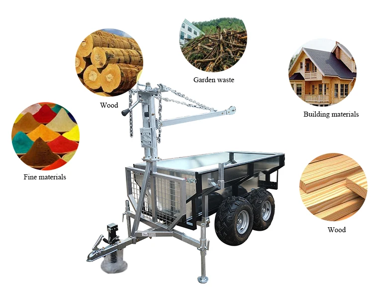 Atv Trailer Farm Tractor Trailer Tipping Firewood Atv Dump Trailer For Garden Wood Trailer