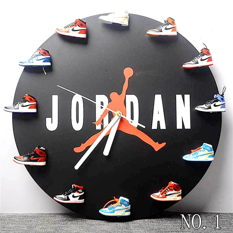 Wholesale 3d Air Jordan Shoes Sneaker Clock With And Gift Box