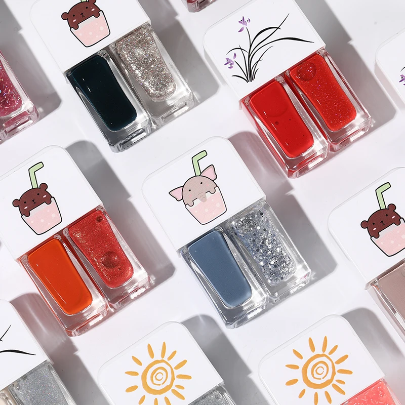 Bolanya Twins Nail Polish Air Dry Long Lasting Free Baking Quickdrying