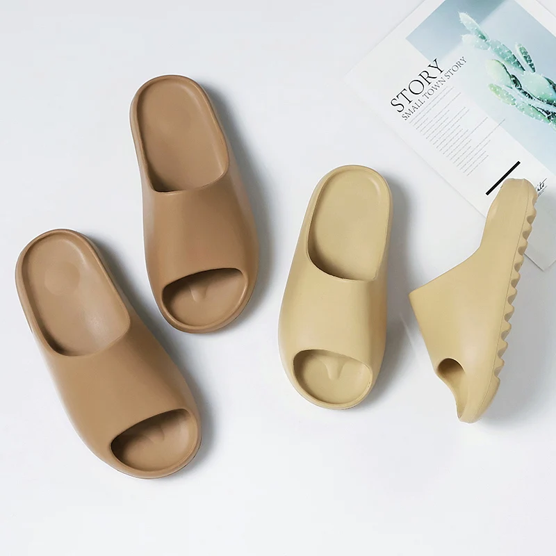 

wholesale 2020 thick sole outdoor non-slip men's Yeezy slippers women's house Yezzy Slides slippers, As the picture