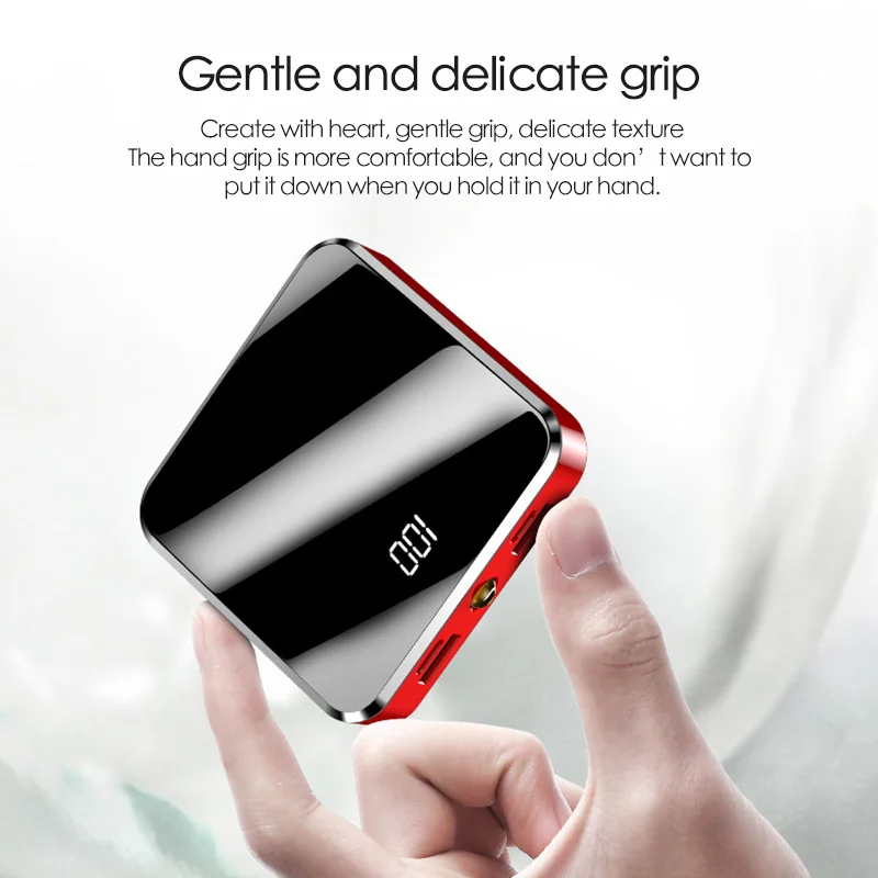 Shenzhen electronics new products double USB portable charger mobile pocket mini credit card size power bank 10000mah - ANKUX.COM