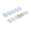 Design false nail color blocking acrylic nail tips false nail adhesive