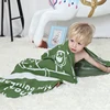 Multiple pictorial style 100% Cotton knitted custom cartoon baby blanket