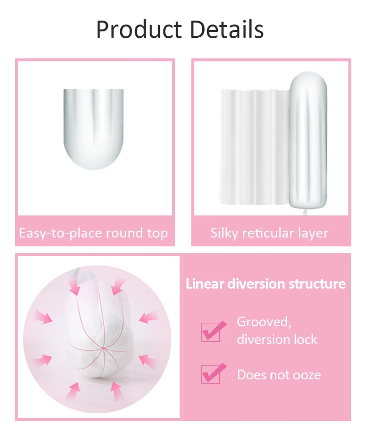 Free Sample Soft Organic Cotton Tampon Biodegradable Organic Cotton