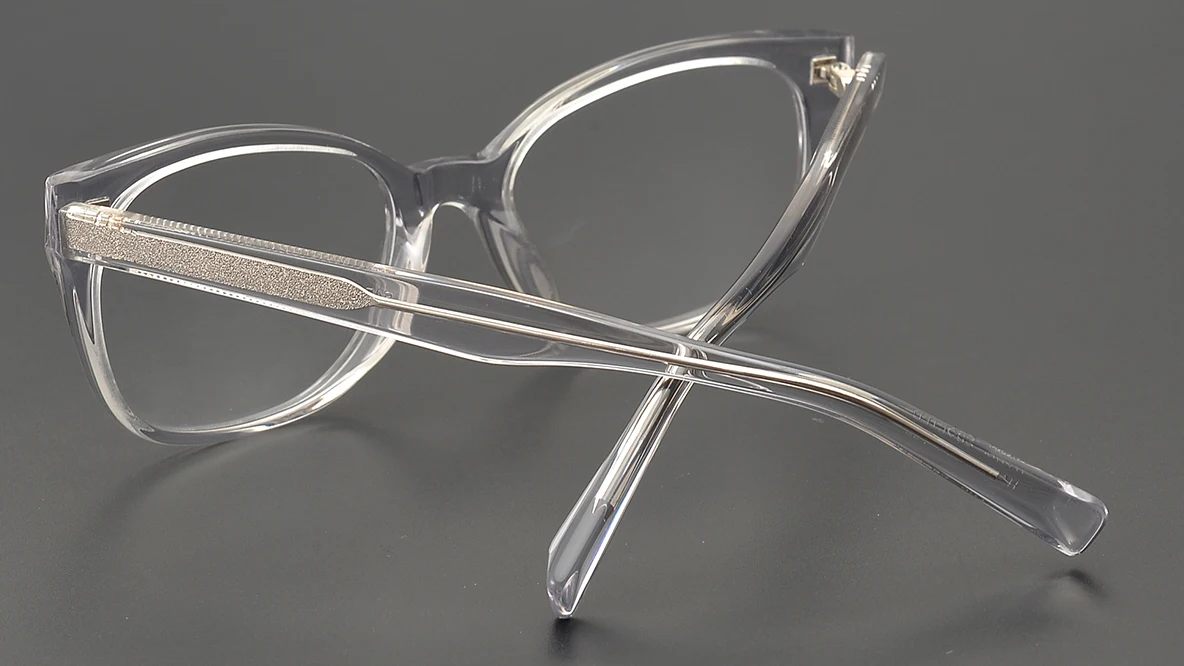 最流行的手工制作清晰的灰色猫眼眼镜醋酸光学框架为男性女性