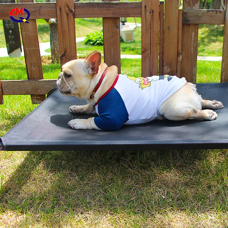 Removable Outdoor Folding Dog Bed Elevated Pet Bed With Metal Frame