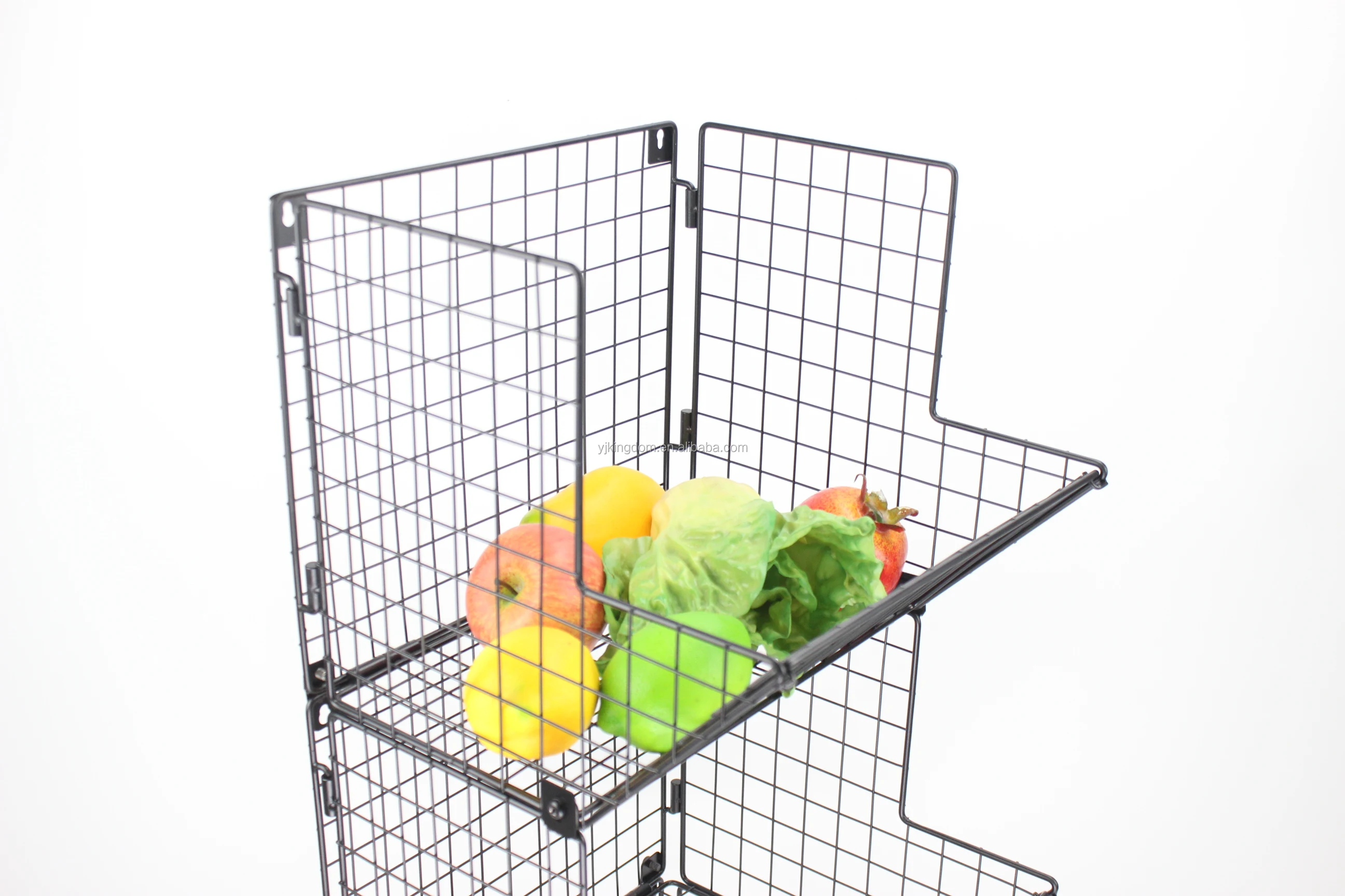 5521 3 Tier Wall Mounted Metal Wire Kitchen Vegetable Storage Baskets