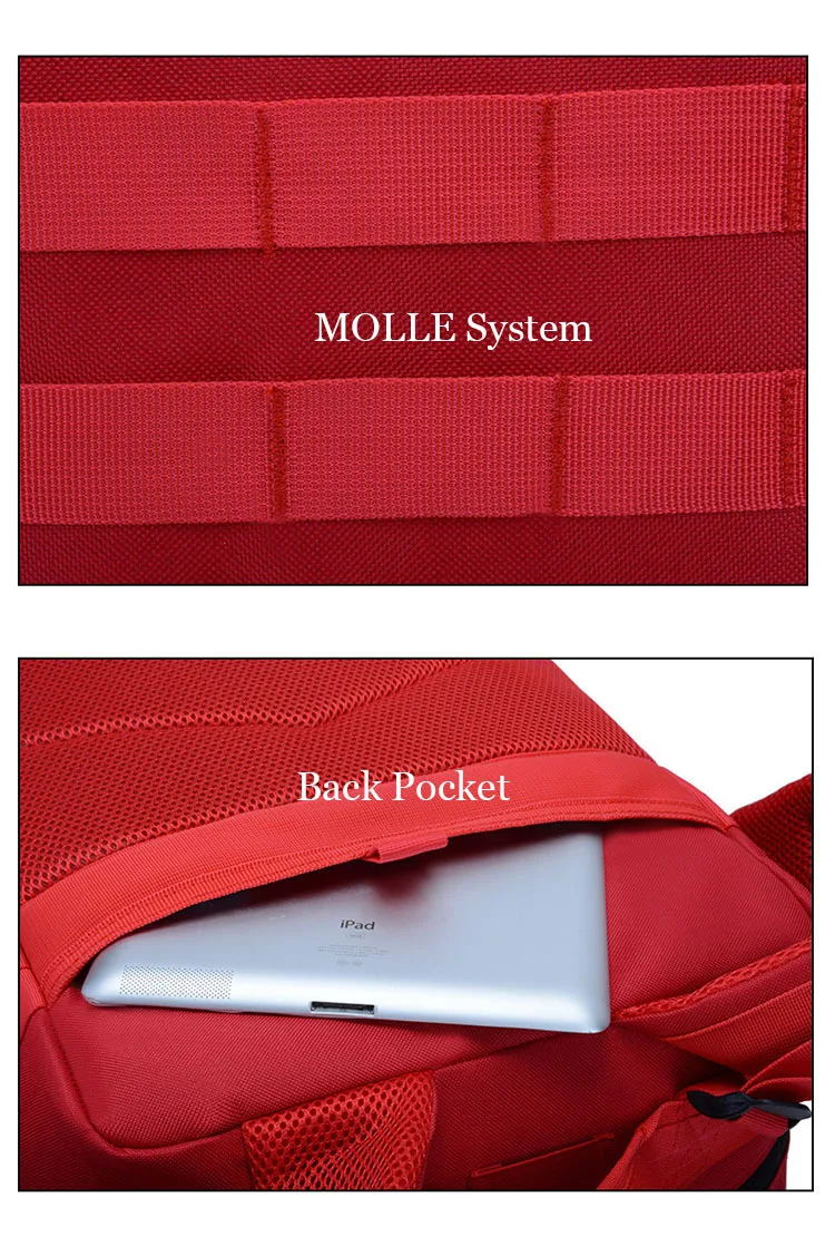 Outdoor large capacity molle system military tactical backpack bag