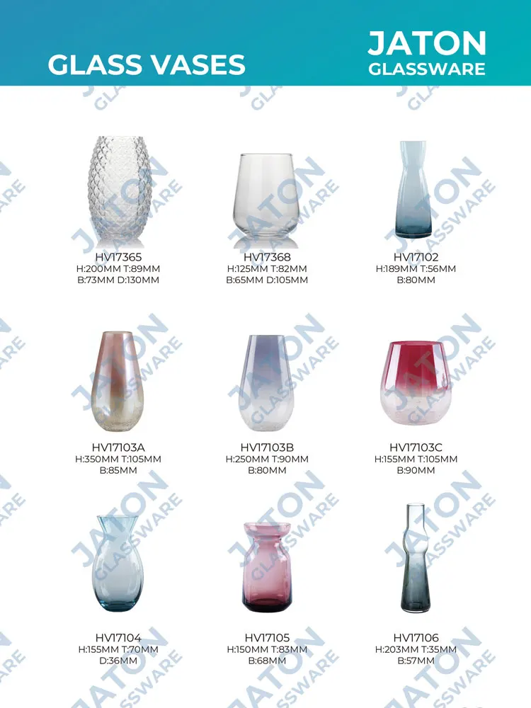 Modern clear colored ruleless bubble Pot-bellied small mouth glass ball vase