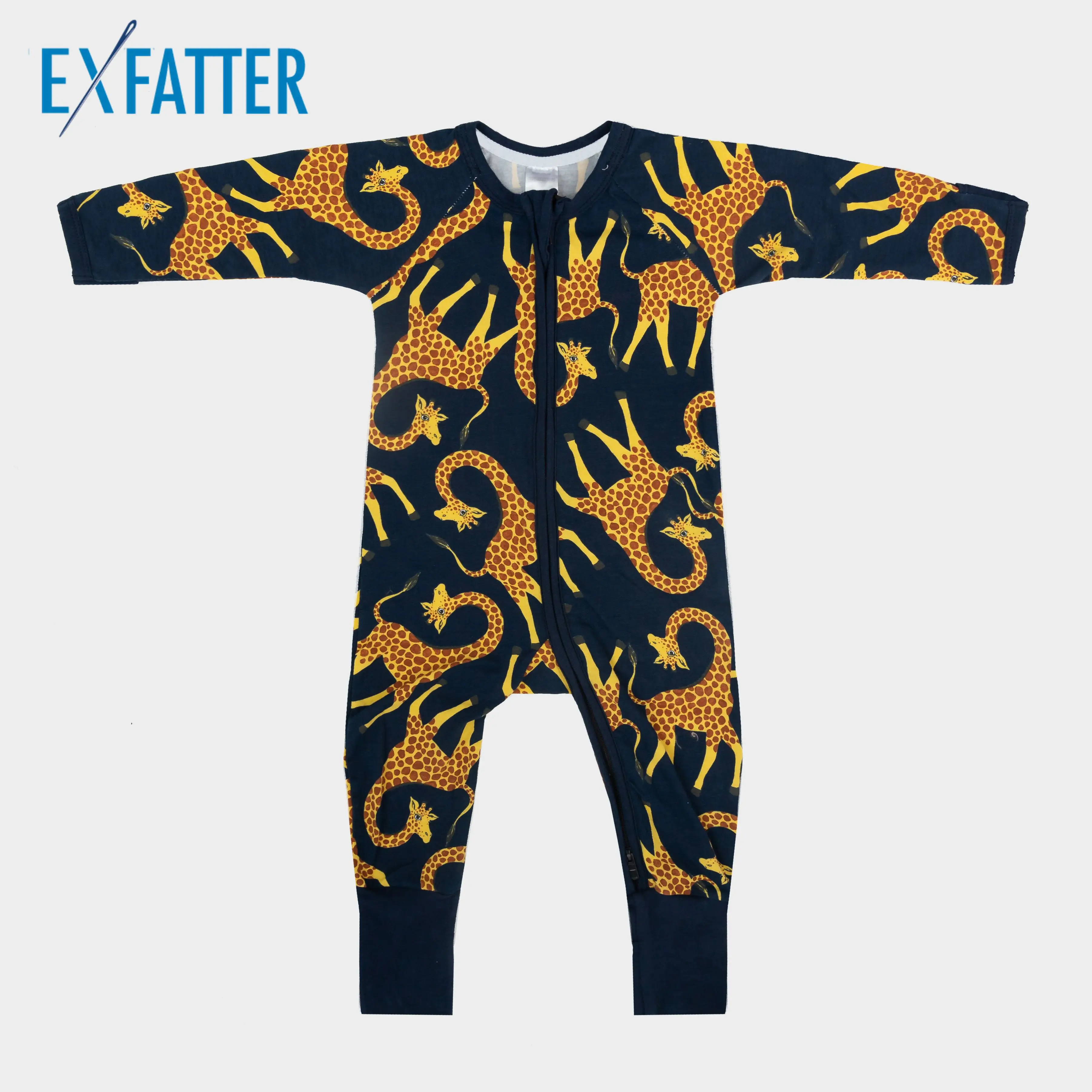Exfatter Wholesales Printed Bamboo Baby Onesie Infant Bodysuit Eco