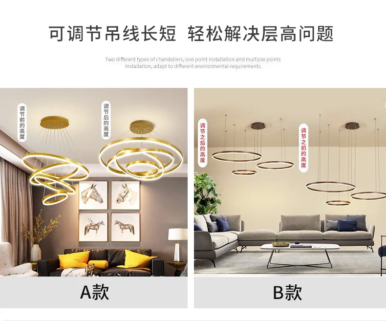 Aluminum 5 Tier Ceiling Lights European style living room villa hotel luxury modern classic vintage lobby chandelier