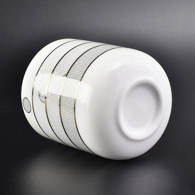 Wholesale Ceramic Candle Holder Sunset Pattern Metallic Designs Home Decoration