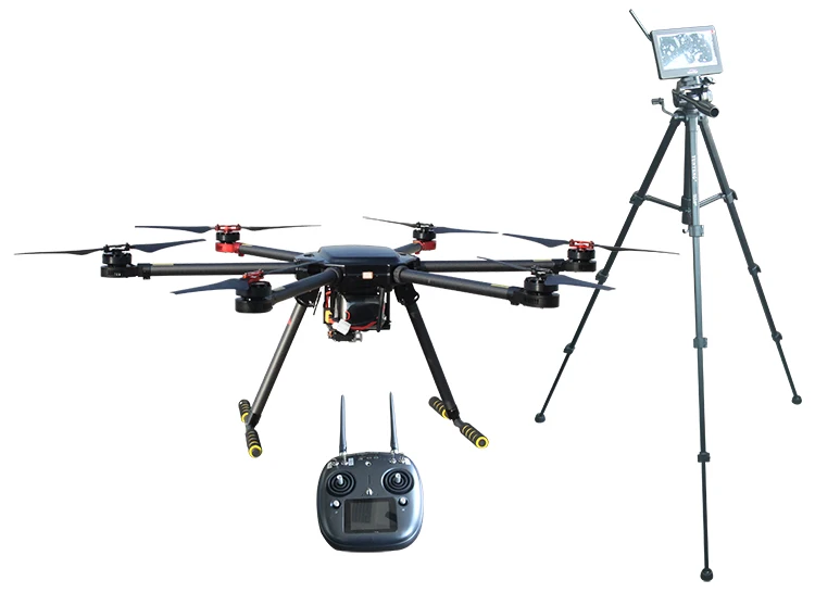 360 Rotate Lighting Long Flight Time Electric Powered Heavy Lift 6 Spirals Wing Drone