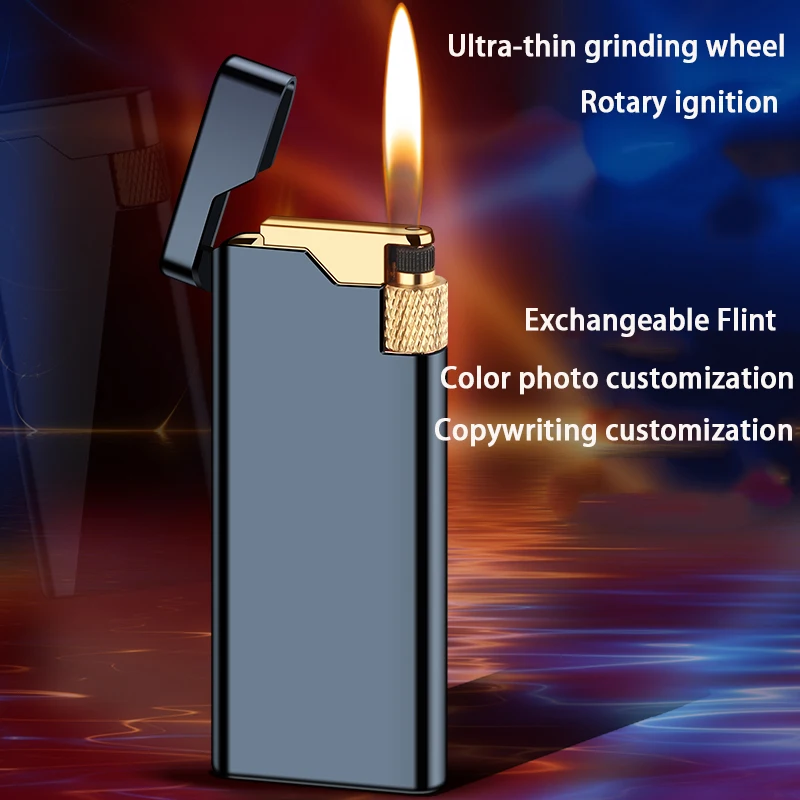 db 1299 flint lighter creative personality trend metal explosion style grinding wheel inflatable butane lighter-6
