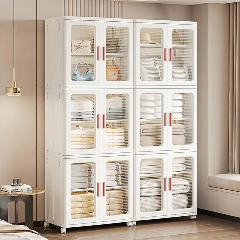 Classic Pp Plastic Double Door Storage Furniture Storage Wardrobe ...