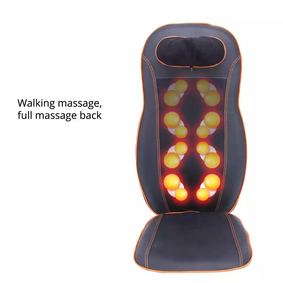4d Massage Balls Full Back Kneading Shiatsu Rolling Massage Chair Pad With Height Adjustment