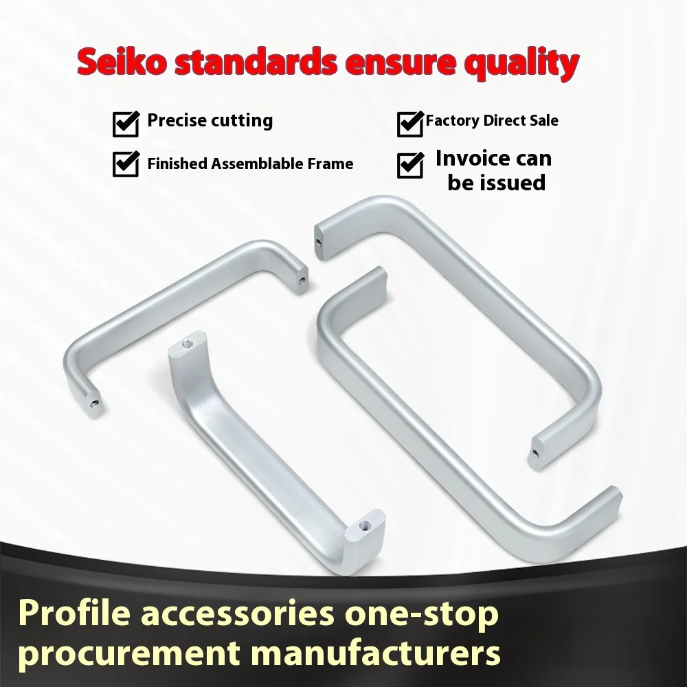 6000 Series Industrial Profile Solid Aluminum Alloy Handle 96-128 Hole Distance for Door Window Cabinet Doors supplier