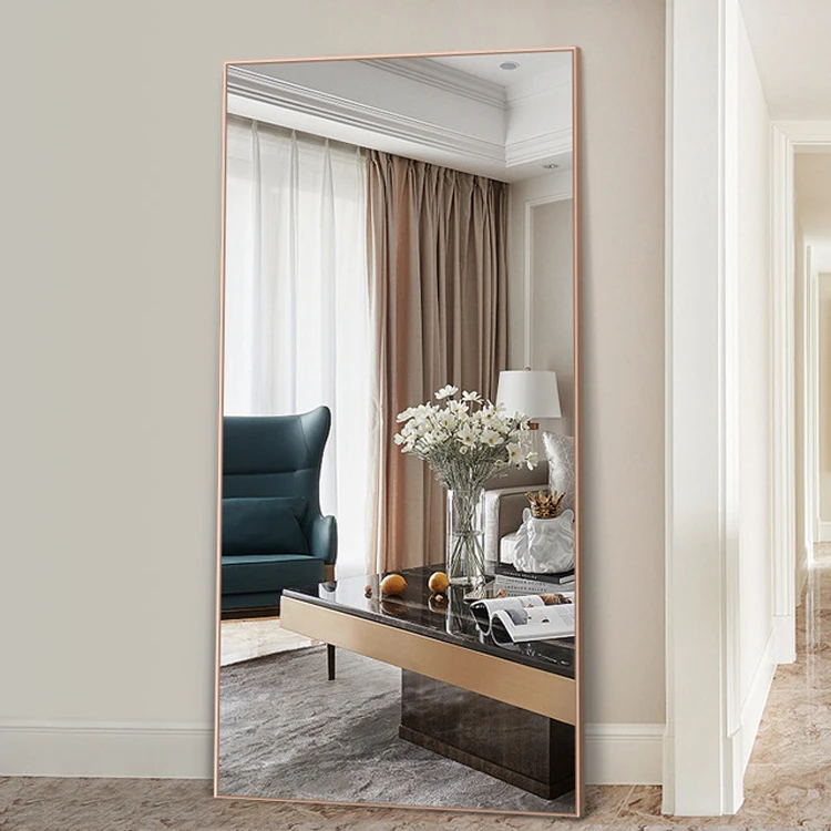 Metal Dressing Room Gold Aluminum Simple Photo Al Floor Stand Dressing Mirror Frame Buy Gold