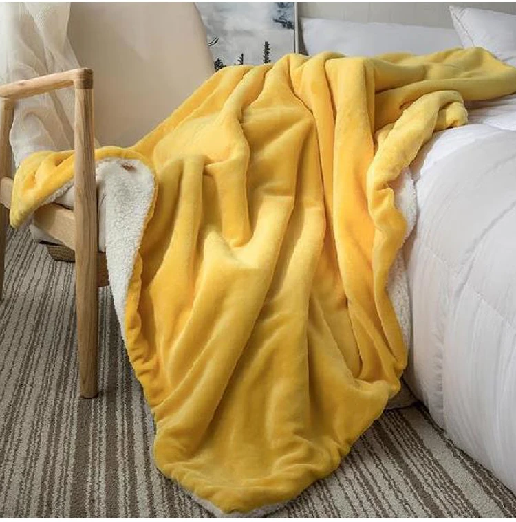 Home Textile Super Warm Soft Flannel Blankets Airplane Sofa For Office Blanket