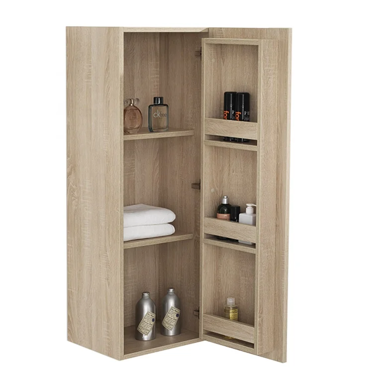 Small Size Corner Bathroom Storage Cabinet Vanity with Shelf Inside