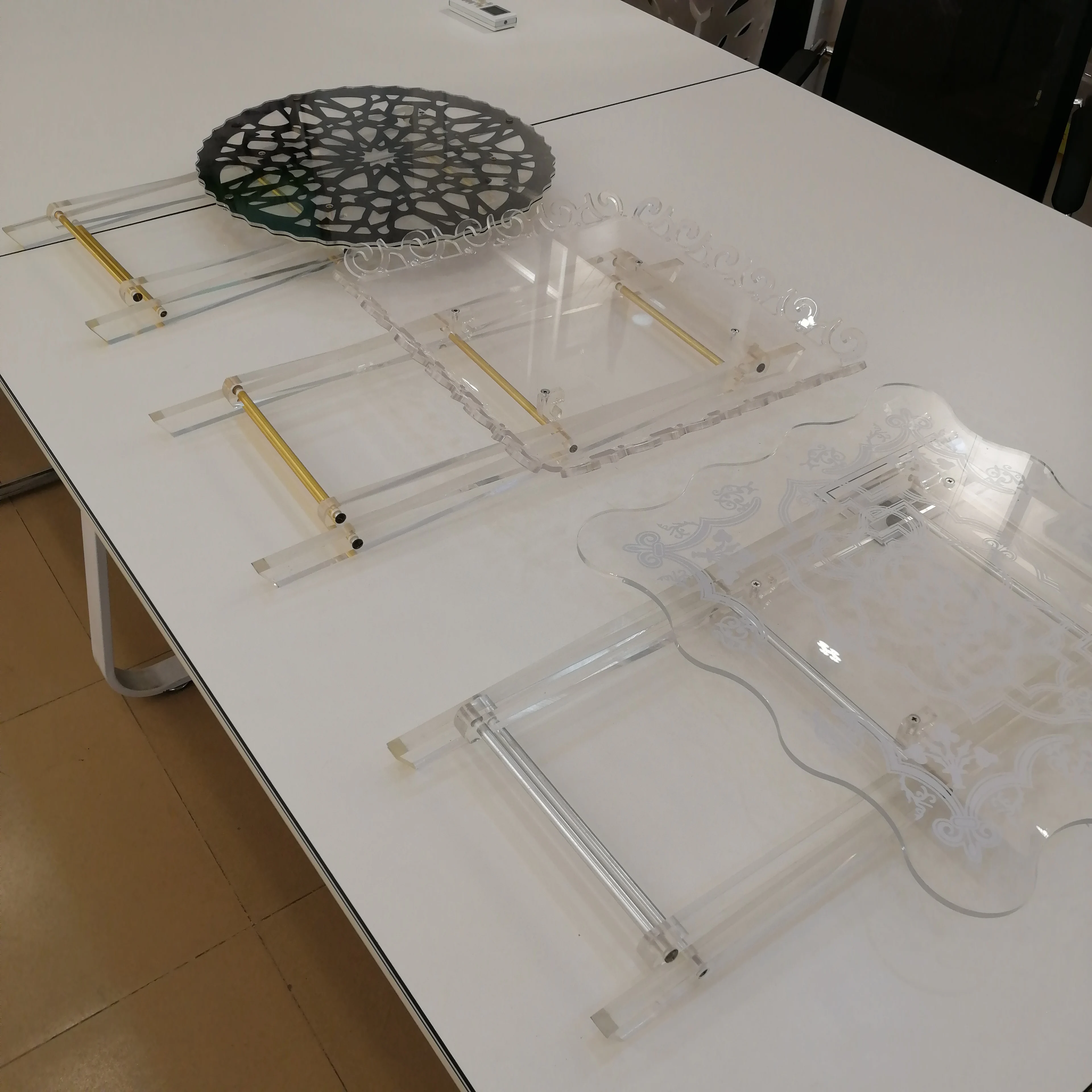 A C Set Meja Kopi Akrilik Bening Bagasi Samping Tempat Tidur Meja Bersarang Modern Buy 